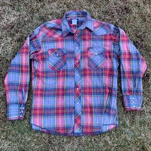 Vintage western wrangler button up shirt